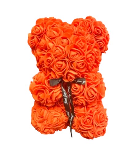 Foam rose bear red. An arrangement by DMP Flowers and Gifts.