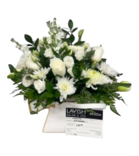 Petals and Pampering. An arrangement by DMP Flowers and Gifts.