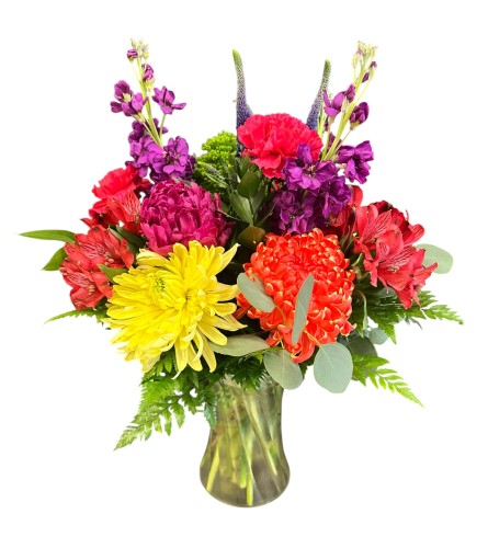 Sunny blooms. An arrangement by DMP Flowers and Gifts.
