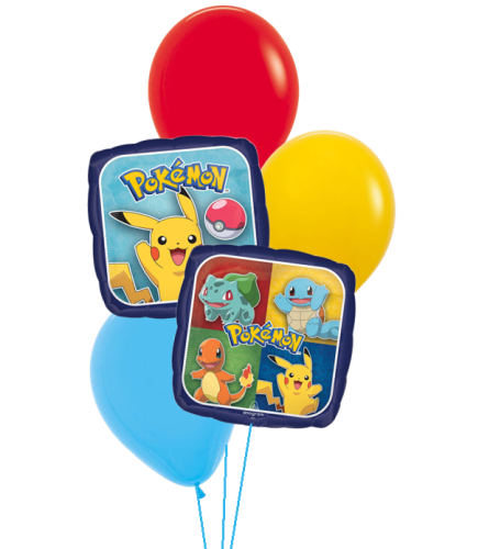 Pokemon Classic Balloon Bouquet. An arrangement by Balloon Bouquets Plus.