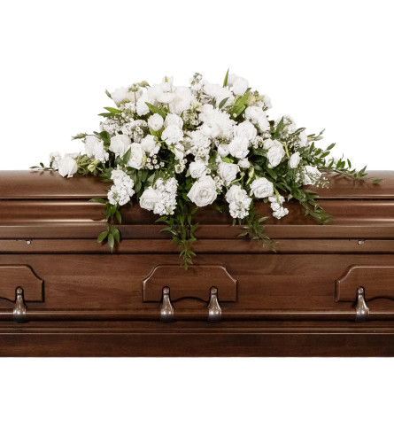 Eternal Peace Casket Spray - Deluxe. An arrangement by Anne Marie Rose Floral Design.