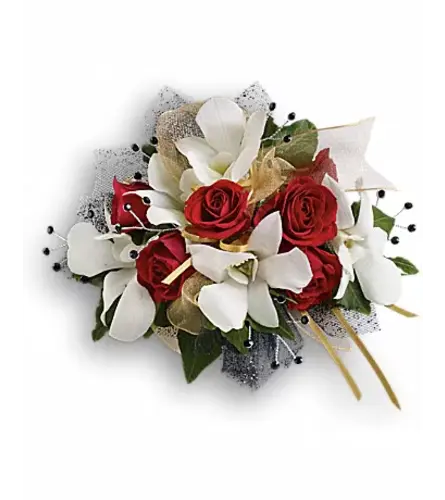 Star Studded Corsage. An arrangement by Very's Flowers.