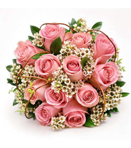 Blushing Rose Delight Bridal Bouquet. An arrangement by Floral Lady Design Studio LLC.