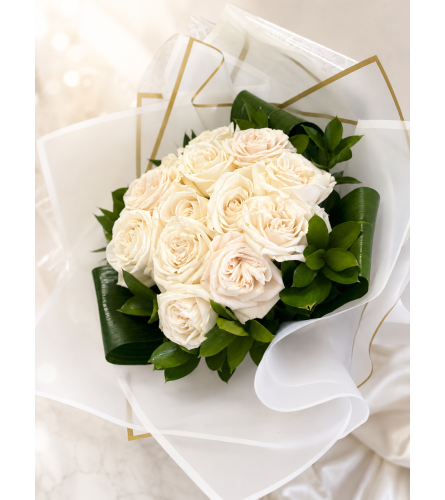 Velvet Cream Rose Delight. An arrangement by Floral Lady Design Studio LLC.