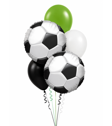 Soccer Ball Classic Balloon Bouquet. An arrangement by Balloon Bouquets Plus.