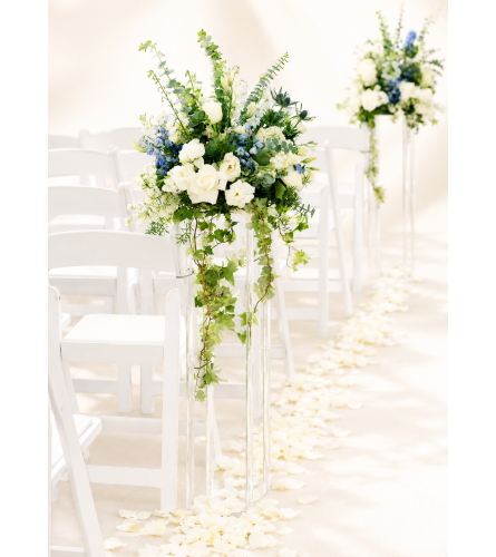 Acrylic Pedestal Floral Decor - Standard. An arrangement by Floral Lady Design Studio LLC.