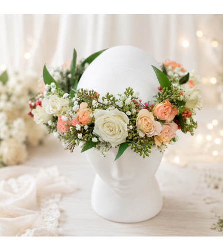 Flower crown. An arrangement by Floral Lady Design Studio LLC.