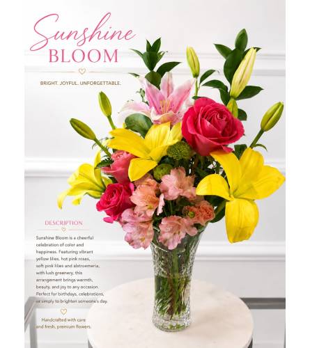 Sunshine Bloom. An arrangement by Queens Flowers.