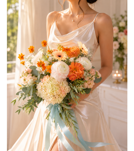 Peach and Cream Radiance. An arrangement by Floral Lady Design Studio LLC.