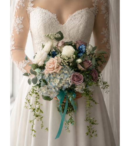 Ethereal Blue Romance. An arrangement by Floral Lady Design Studio LLC.