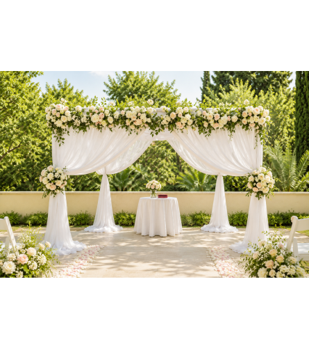 Whispering Petals Arch. An arrangement by Floral Lady Design Studio LLC.