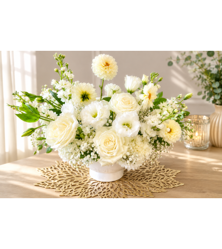 Timeless Ivory Charm. An arrangement by Floral Lady Design Studio LLC.