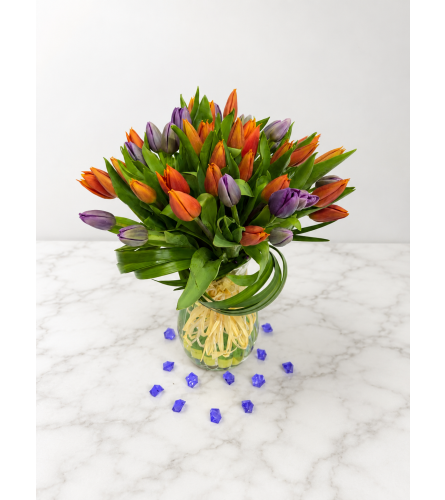 Summer Tulips Special - Deluxe. An arrangement by Brickell Glamour Flowers.