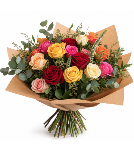 Radiant Rose Medley. An arrangement by GardeLina Flowers.