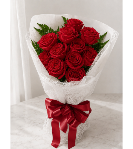 Sweetheart's Roses - Deluxe. An arrangement by Floral Lady Design Studio LLC.
