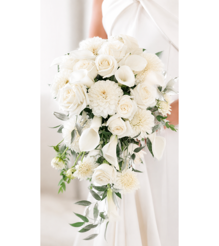 Timeless White Grace Bridal. An arrangement by Floral Lady Design Studio LLC.