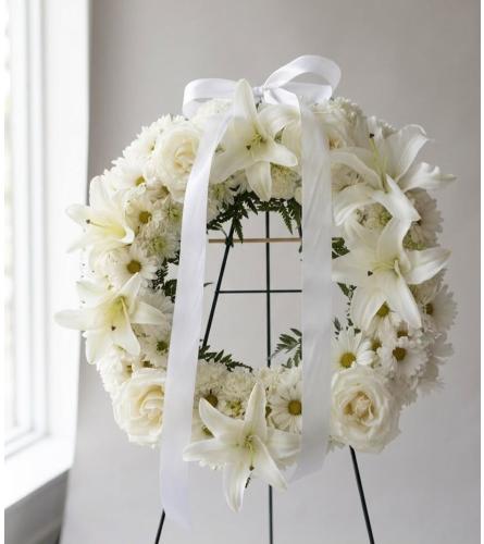 Eternal Grace Wreath (18). An arrangement by Queens Flowers.