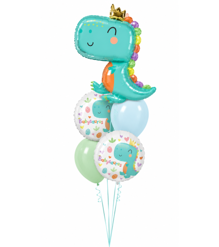 Babysaurus Boy Cheerful Balloon Bouquet. An arrangement by Balloon Bouquets Plus.