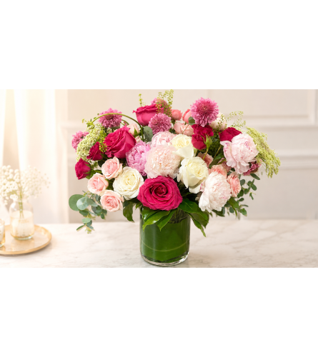 Peony and Rose Embrace. An arrangement by Floral Lady Design Studio LLC.