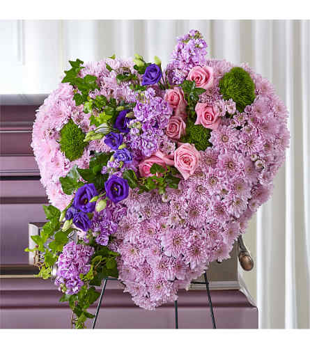 Eternal Embrace Heart - Standard. An arrangement by Bill's Flowers Arrangements.