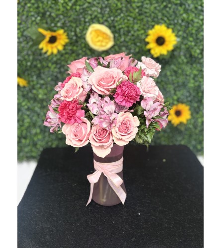 Pink Perfection. An arrangement by Cincyfloralnista.