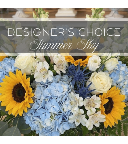 Designer's Choice Summer Sky. An arrangement by The Greenhouse Florist.