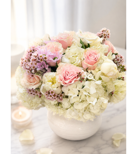 Blush and Whisper Bouquet. An arrangement by Floral Lady Design Studio LLC.
