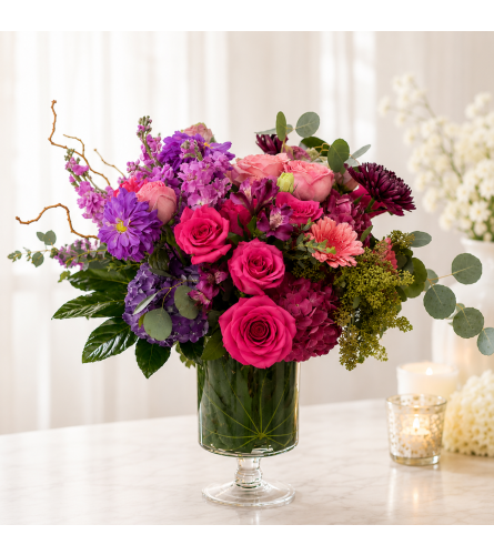 Enchanted Violet Romance. An arrangement by Floral Lady Design Studio LLC.