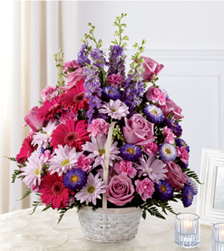 Pastel Peace Basket. An arrangement by Fendley Florists.