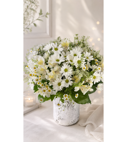 Rustic Daisy Charm. An arrangement by Floral Lady Design Studio LLC.