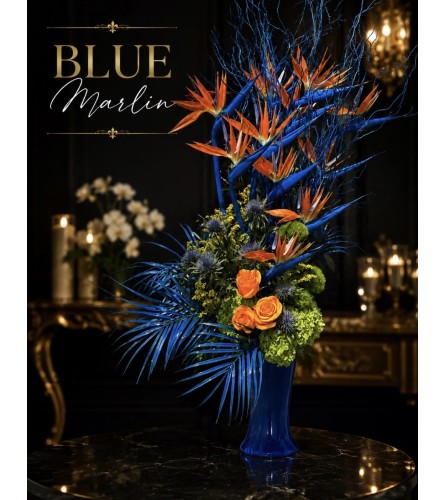 Blue Marlin - Deluxe. An arrangement by Berlin Flower Shop.