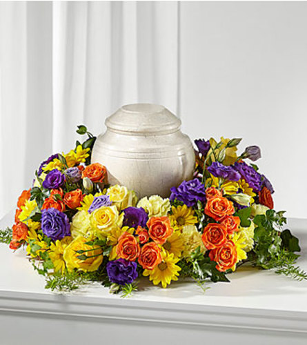 FTD Blossoms of Remembrance Cremation Adornment. An arrangement by Fendley Florists.