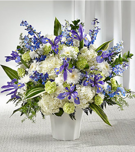 FTD Soft Serenity Floor Basket. An arrangement by Fendley Florists.