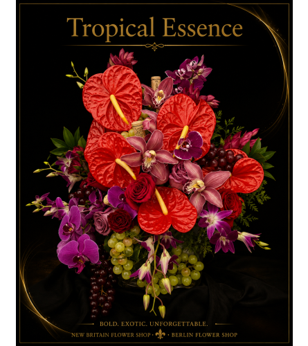 Tropical Essence - Deluxe. An arrangement by New Britain Flower Shop.