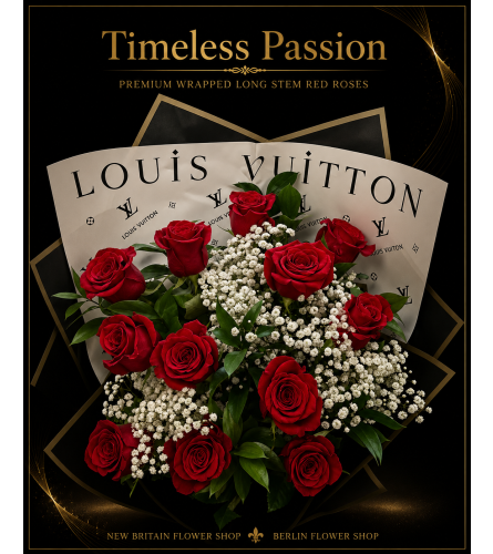 Timeless Passion Bouque - Deluxe. An arrangement by Berlin Flower Shop.