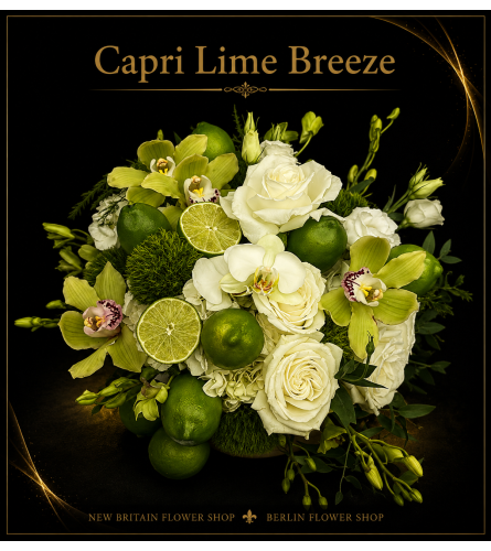 Capri Lime Breeze - Deluxe. An arrangement by Berlin Flower Shop.