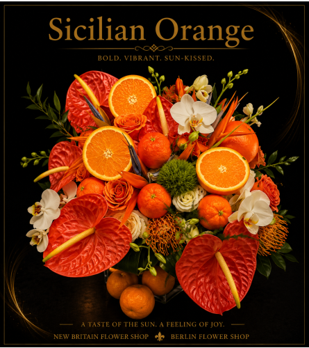 Sicilian Orange - Deluxe. An arrangement by New Britain Flower Shop.