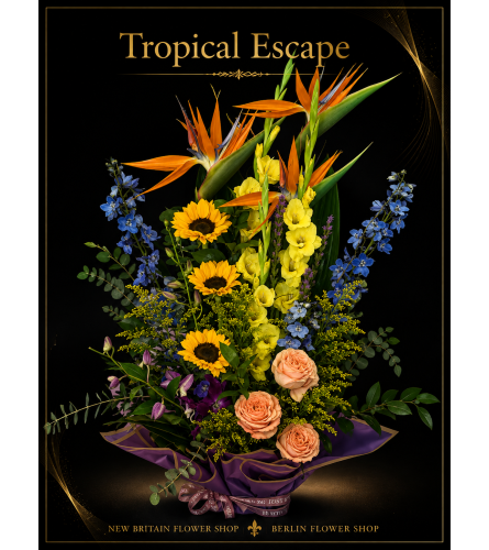 Tropical Escape - Deluxe. An arrangement by Berlin Flower Shop.