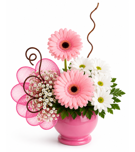 Wondrous Wishes - Pink. An arrangement by Balloon Bouquets Plus.