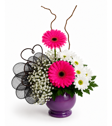Wondrous Wishes - Hot Pink and Purple. An arrangement by Balloon Bouquets Plus.