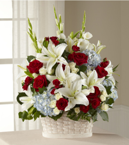 The FTD Greater Glory Basket. An arrangement by Fendley Florists.