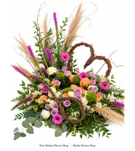Garden of Everlasting Love - Deluxe. An arrangement by New Britain Flower Shop.