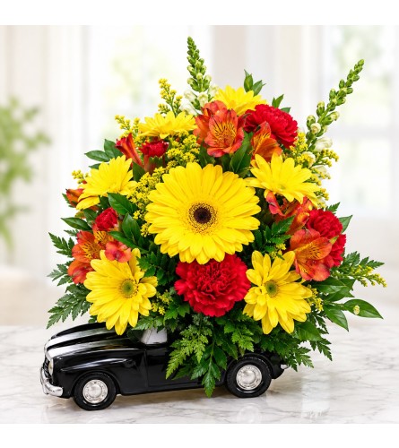 Chevy Camaro Bouquet. An arrangement by Fink Flowers Gifts and Flower Delivery.