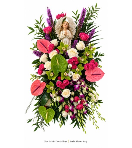 Heavenly Garden Tribute - Deluxe. An arrangement by New Britain Flower Shop.