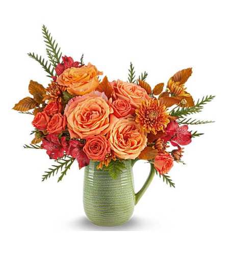 Teleflora's Modern Sage Bouquet - Deluxe. An arrangement by Marivel's Florist and Gifts.