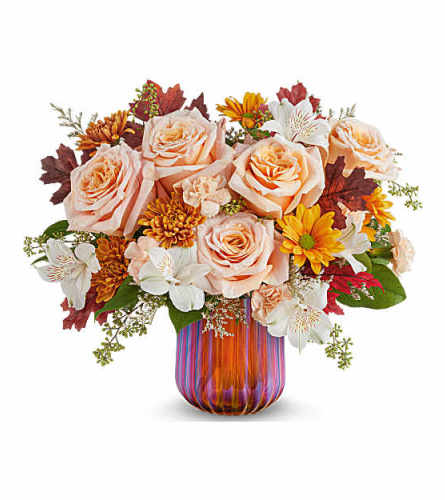 Teleflora's Fall Luxe Bouquet - Deluxe. An arrangement by Marivel's Florist and Gifts.