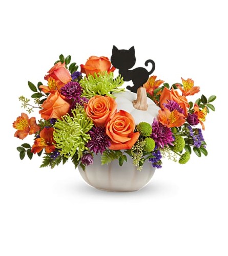 Teleflora's Haunted Harvest Bouquet - Deluxe. An arrangement by Marivel's Florist and Gifts.