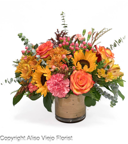 Autumn Harvest Glow. An arrangement by Aliso Viejo Florist.