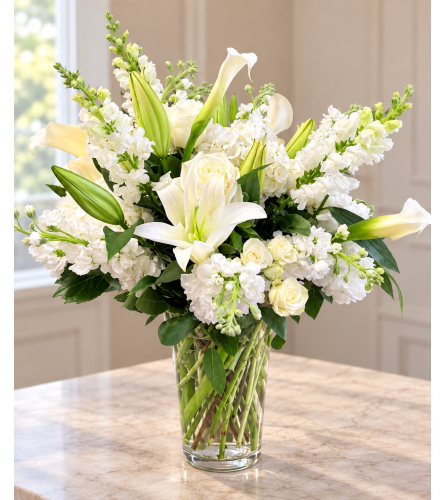 Graceful Remembrance. An arrangement by Sonia's Florist.