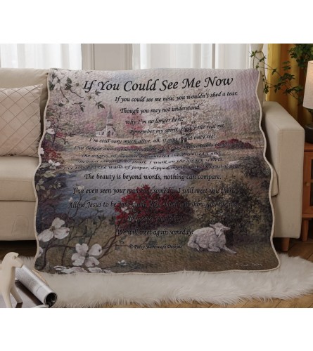 If You Could See Me Now Quilted Throw.. An arrangement by Flowers by Neil.